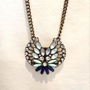Loft long Rhinestone Pendant Necklace